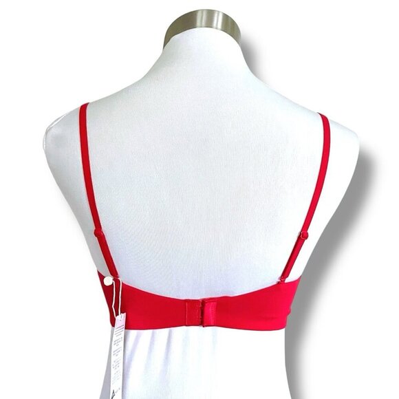 Neiwai 32A Bra Ruby Red Pure Comfort Soft Modal Triangle Wireless Multiway Strap - Picture 6 of 8
